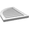 Ekena Millwork Quarter Round Top Left Surface Mount PVC Gable Vent w/ 2"W x 1-1/2"P Brickmould Frame, 18"W x 26"H GVPQL18X2602SN - alternate 4